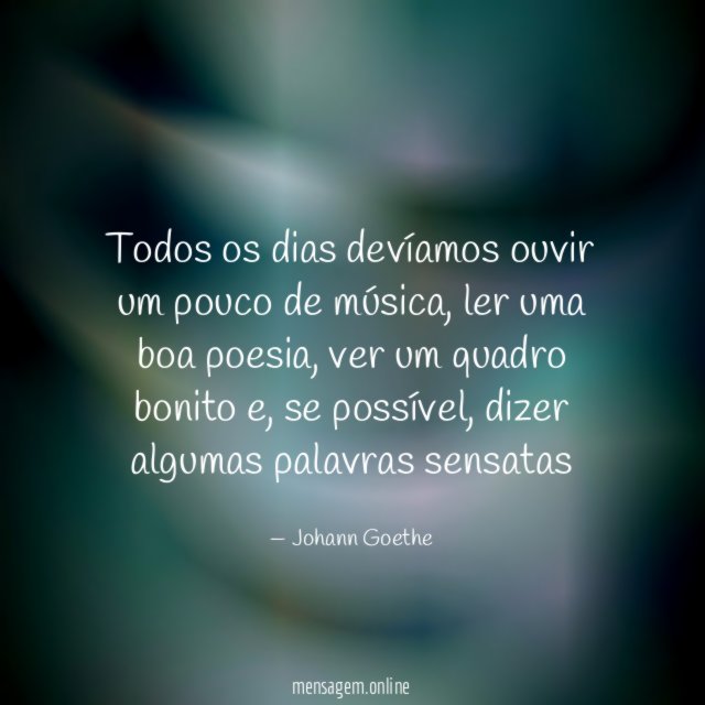 Todos os dias devíamos ouvir um pouco de música
