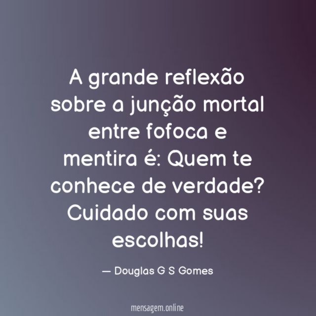 A grande reflexão sobre a junção mortal entre