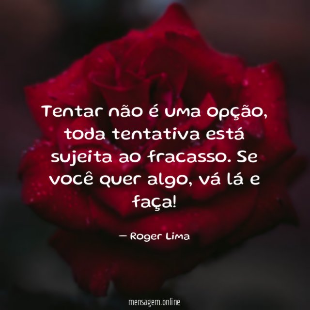 Tentar não é uma opção