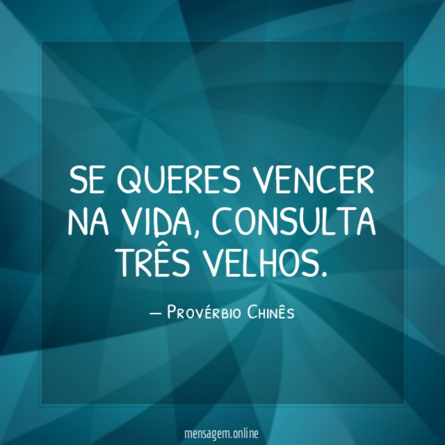 Se queres vencer na vida