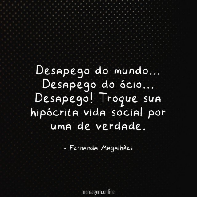 Desapego do mundo