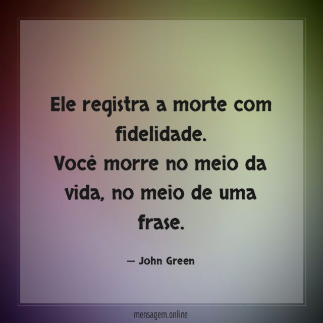Ele registra a morte com fidelidade