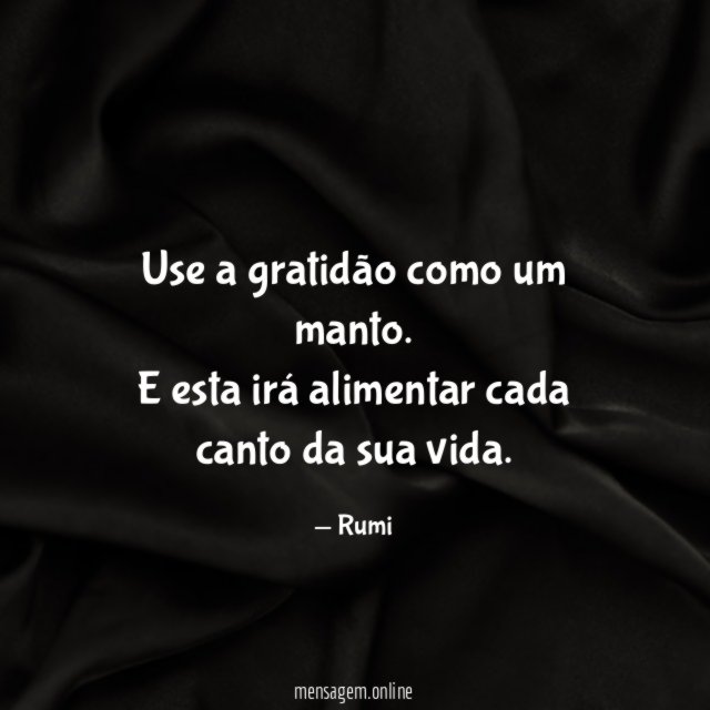 Use a gratidão como um manto