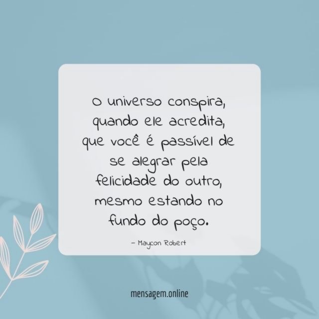 O universo conspira