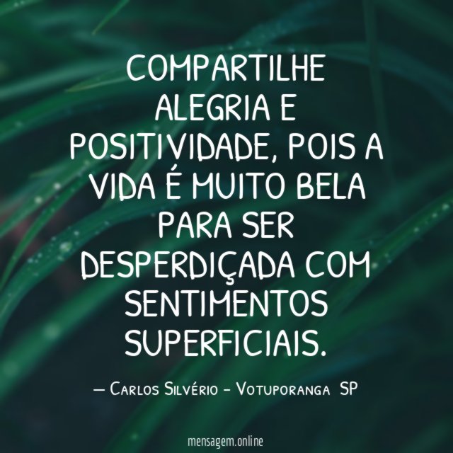 Compartilhe alegria e positividade