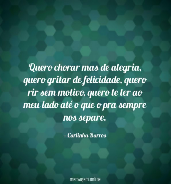 Quero chorar mas de alegria