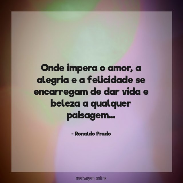 Onde impera o amor