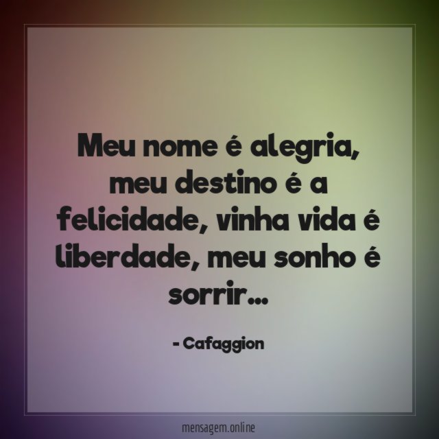 Meu nome é alegria