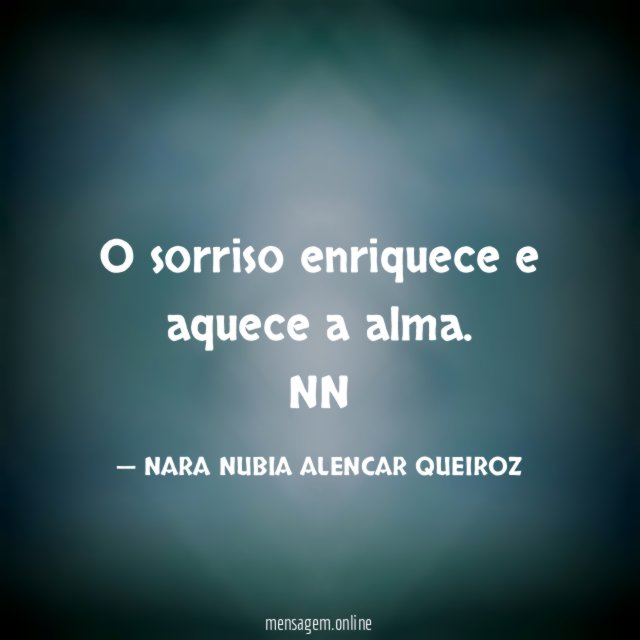 O sorriso enriquece e aquece a alma