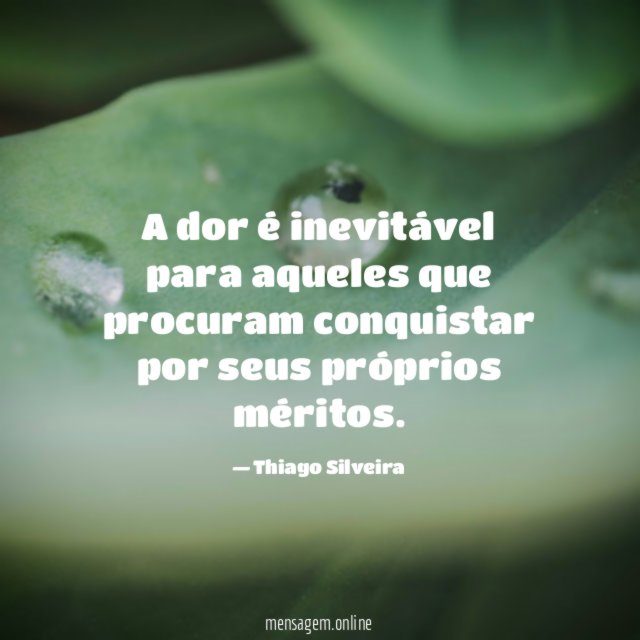 A dor é inevitável para aqueles que procuram