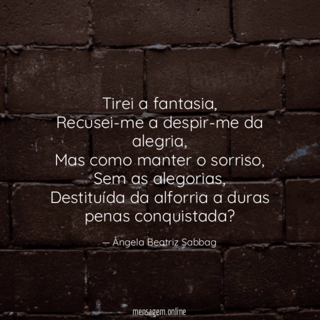 Tirei a fantasia