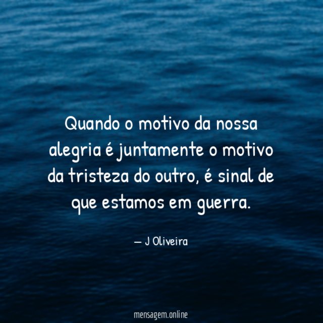 Quando o motivo da nossa alegria é juntamente