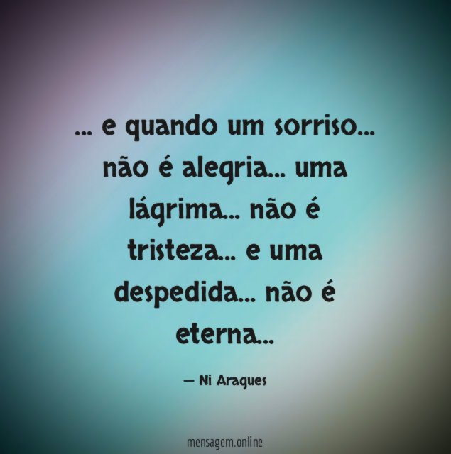 e quando um sorriso