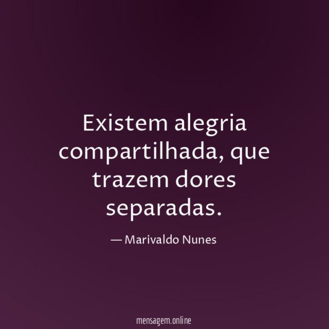 Existem alegria compartilhada