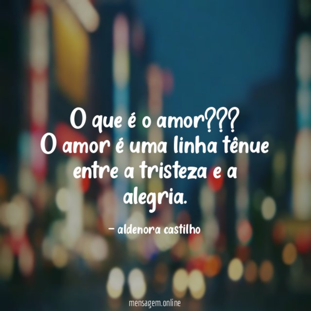O que é o amor
