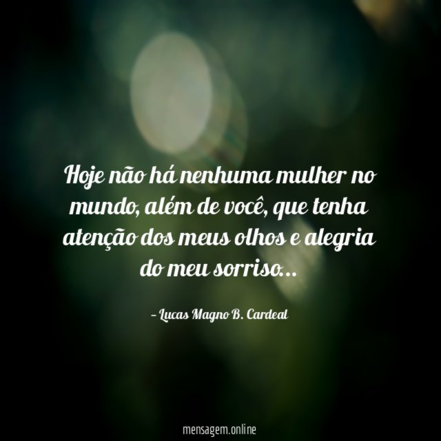Hoje não há nenhuma mulher no mundo