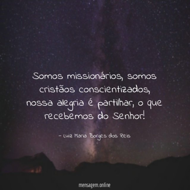Somos missionários