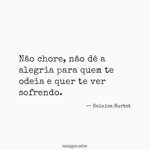 Não chore