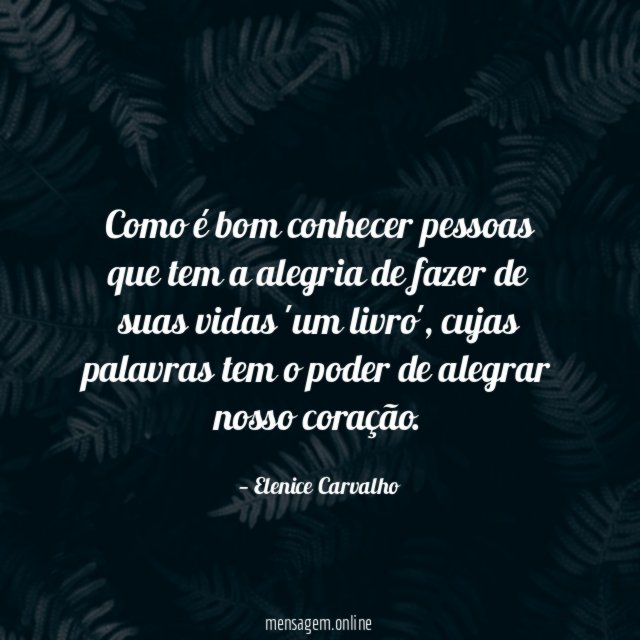 Como é bom conhecer pessoas que tem a