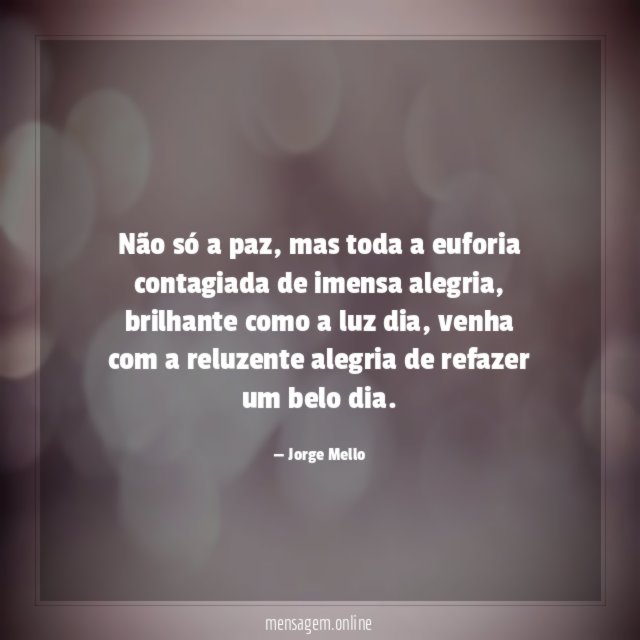 Não só a paz