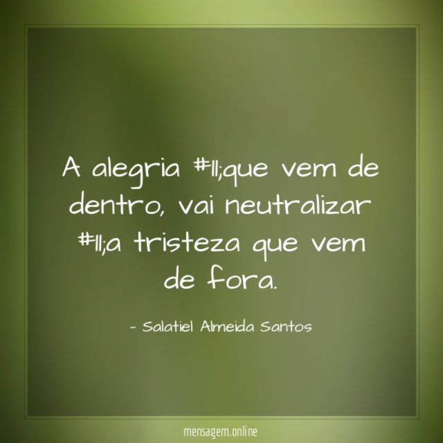 A alegria #11