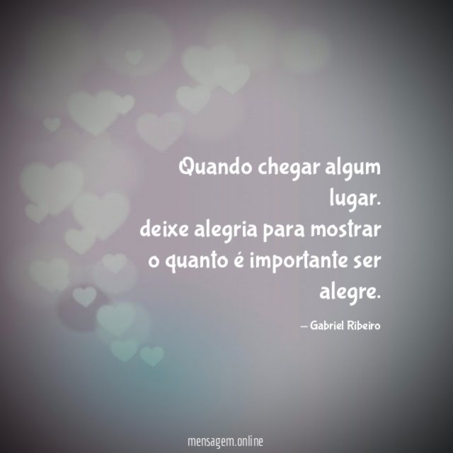 Quando chegar algum lugar