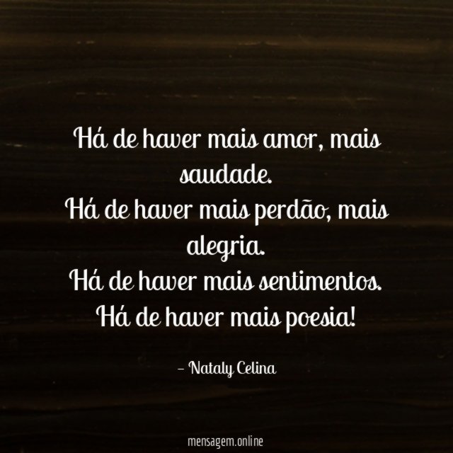 Há de haver mais amor