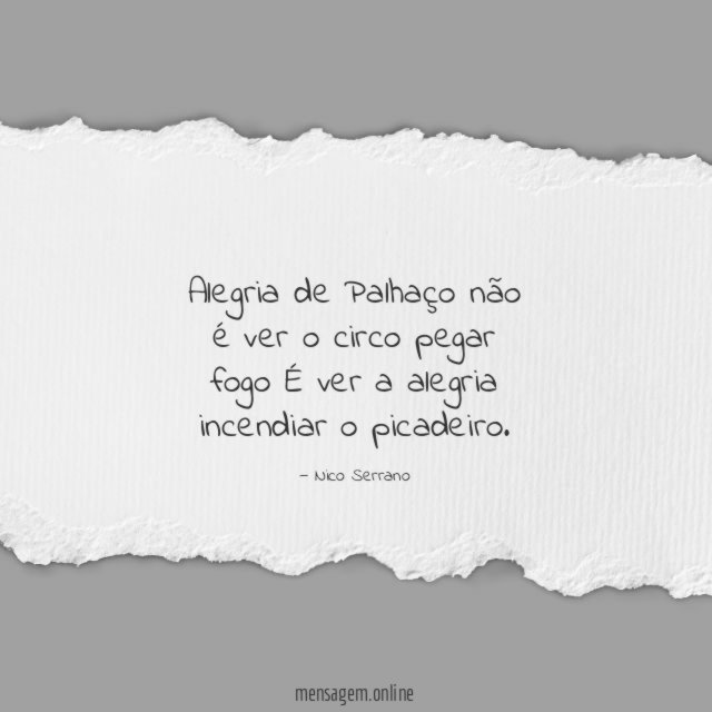 Alegria de Palhaço não é ver o circo
