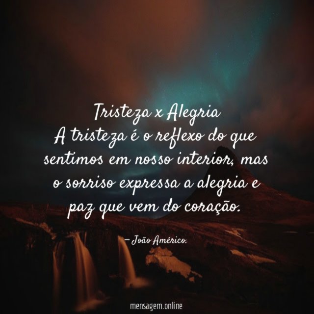 Tristeza x Alegria