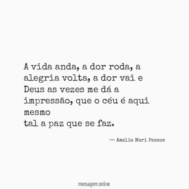 A vida anda