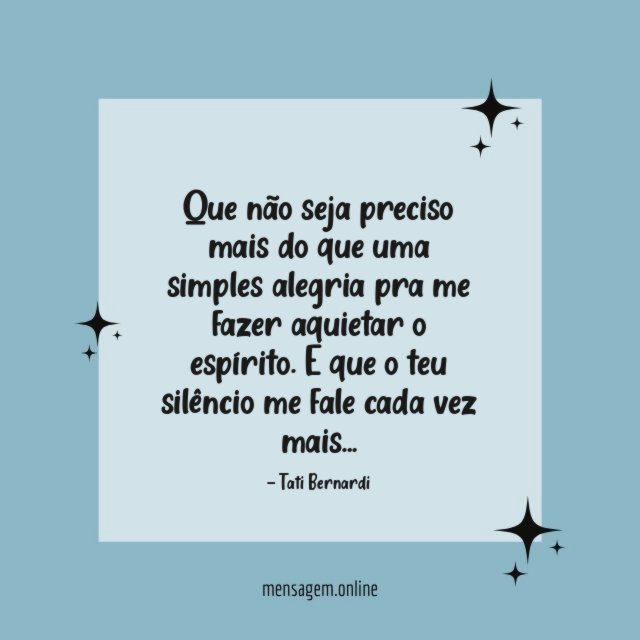Que não seja preciso mais do que uma