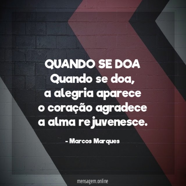 QUANDO SE DOA