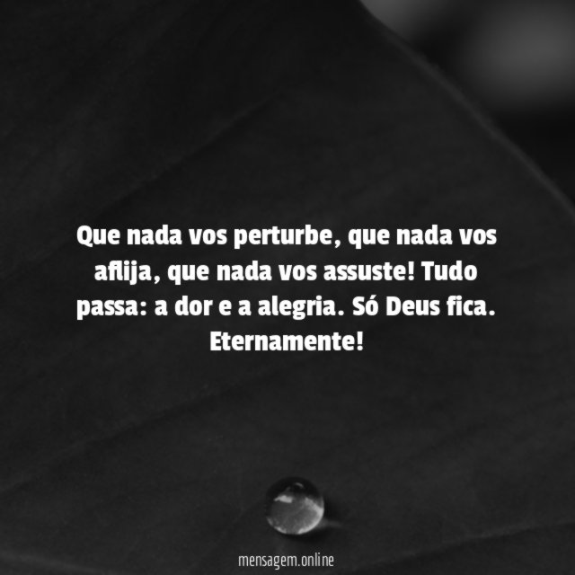 Que nada vos perturbe