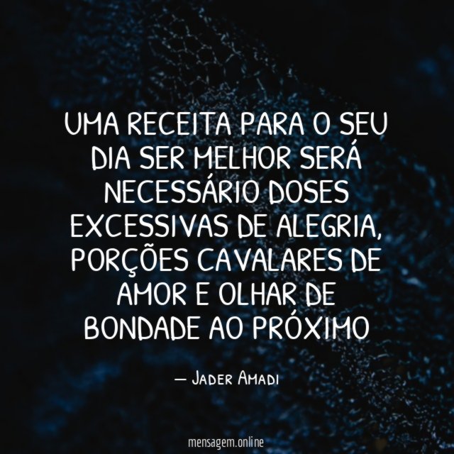 Uma receita para o seu dia ser melhor