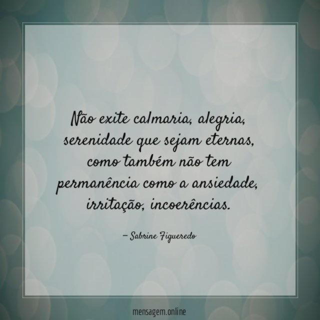 Não exite calmaria