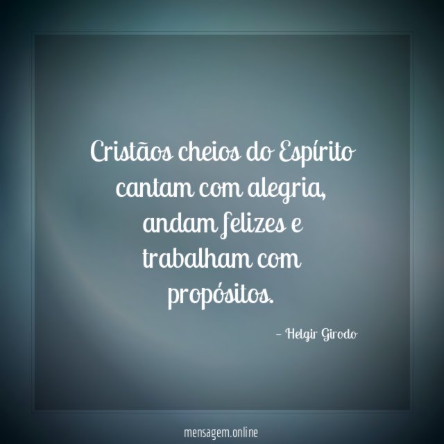 Cristãos cheios do Espírito cantam com alegria
