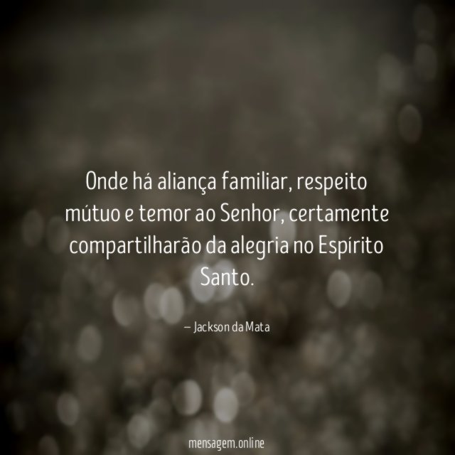 Onde há aliança familiar