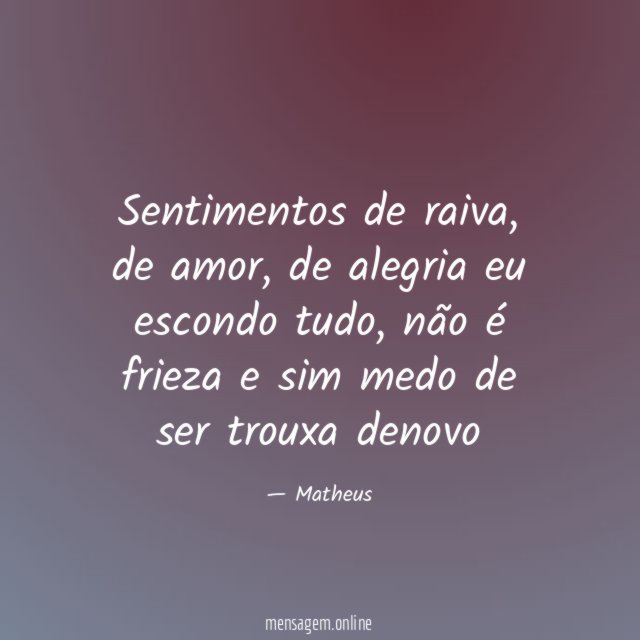 Sentimentos de raiva