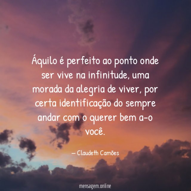 Áquilo é perfeito ao ponto onde ser vive na infinitude