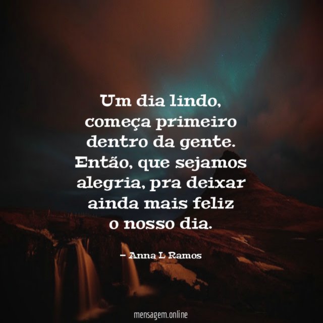 Um dia lindo