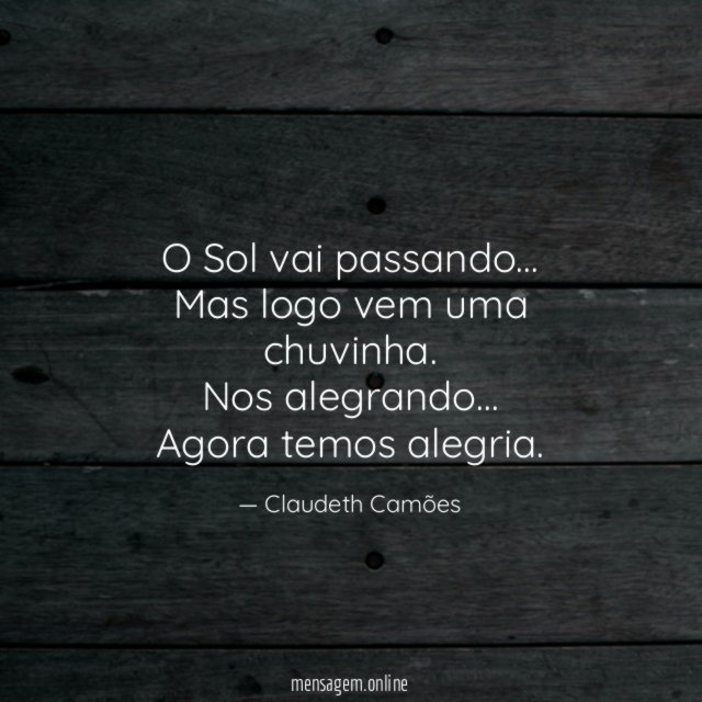 O Sol vai passando