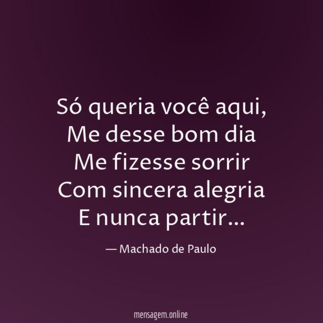 Só queria você aqui
