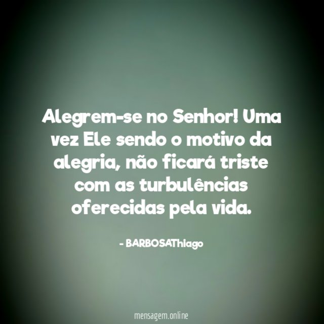 Alegrem-se no Senhor