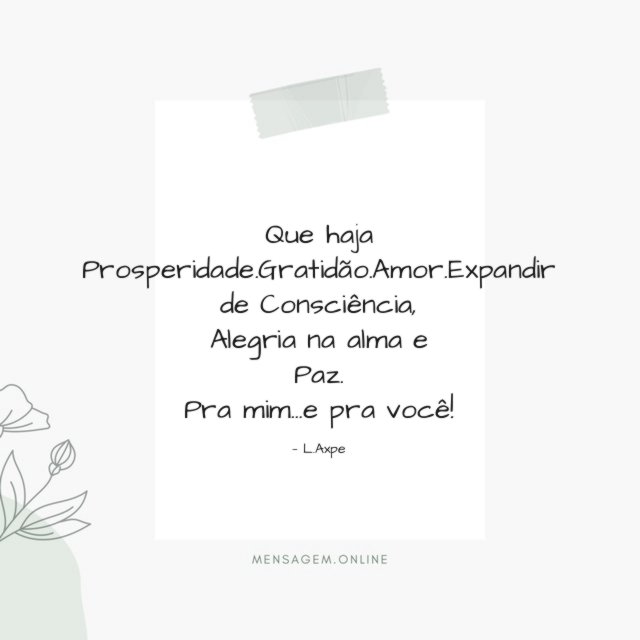 Que haja Prosperidade