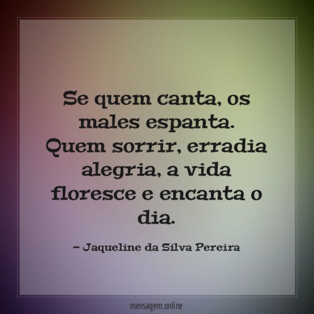 Se quem canta