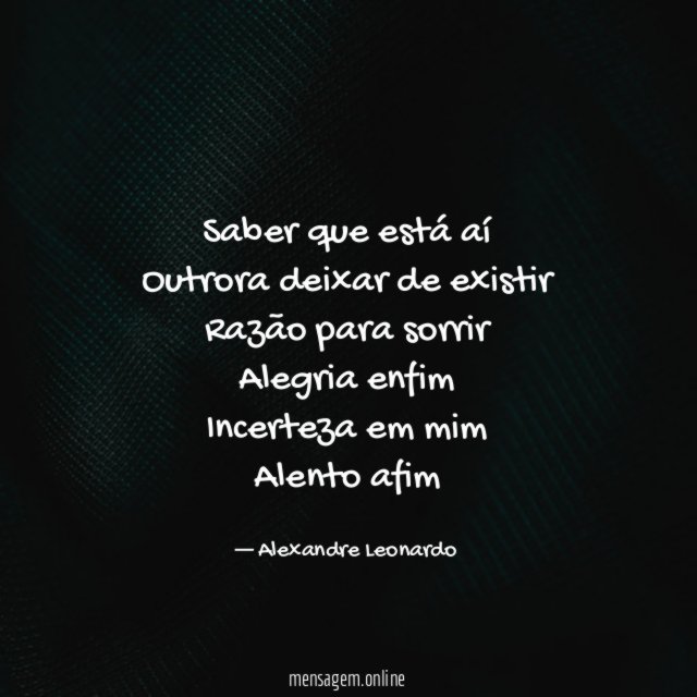 Saber que está aí Outrora deixar de existir Razão para