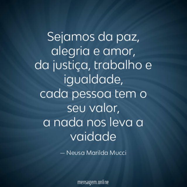 Sejamos da paz