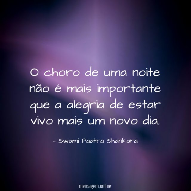 O choro de uma noite não é mais