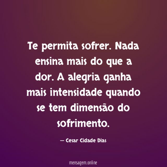 Te permita sofrer