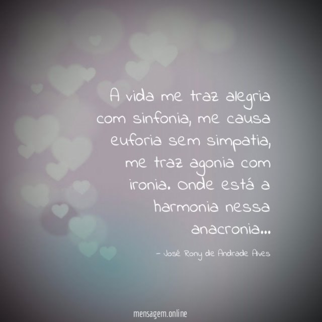 A vida me traz alegria com sinfonia